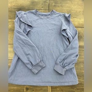 dusty blue sweatshirt never worn but i took tags off